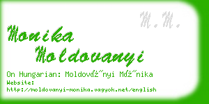 monika moldovanyi business card